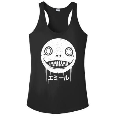 Nier Creepy Face Ladies PosiCharge Competitor Racerback Tank