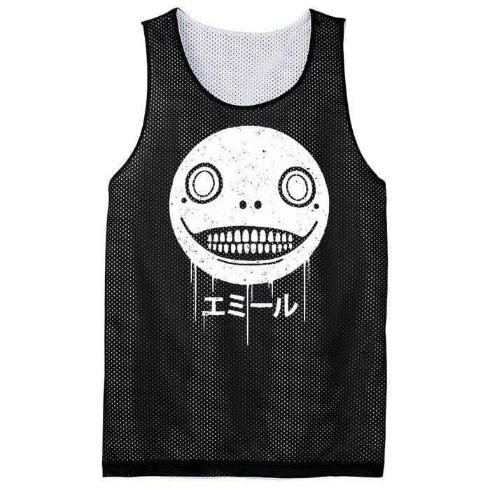 Nier Creepy Face Mesh Reversible Basketball Jersey Tank