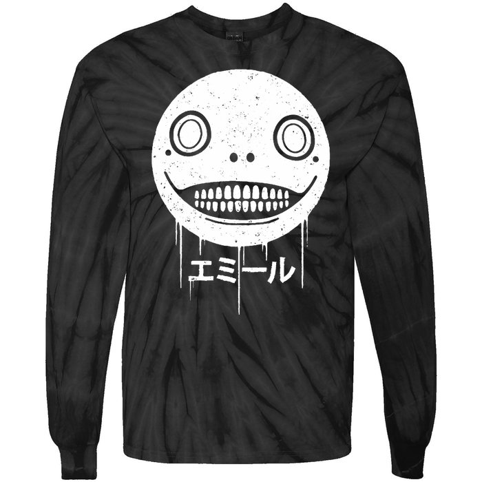 Nier Creepy Face Tie-Dye Long Sleeve Shirt