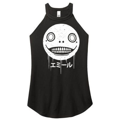 Nier Creepy Face Women’s Perfect Tri Rocker Tank