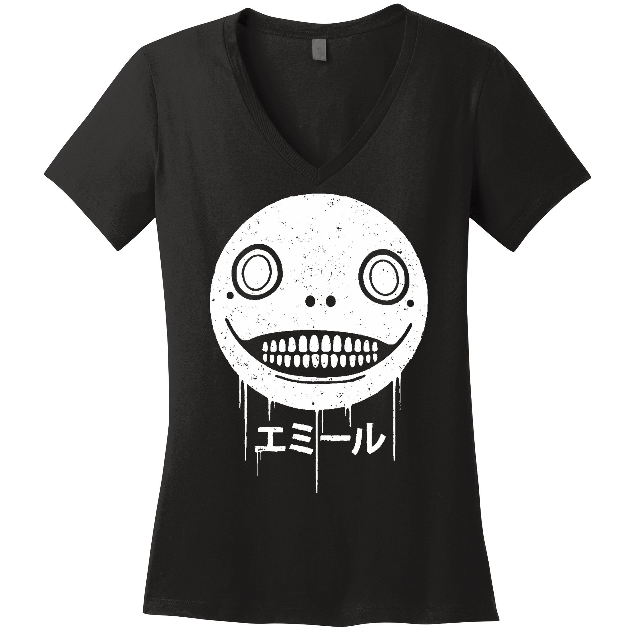 Nier Creepy Face Women's V-Neck T-Shirt
