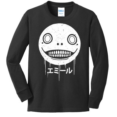 Nier Creepy Face Kids Long Sleeve Shirt