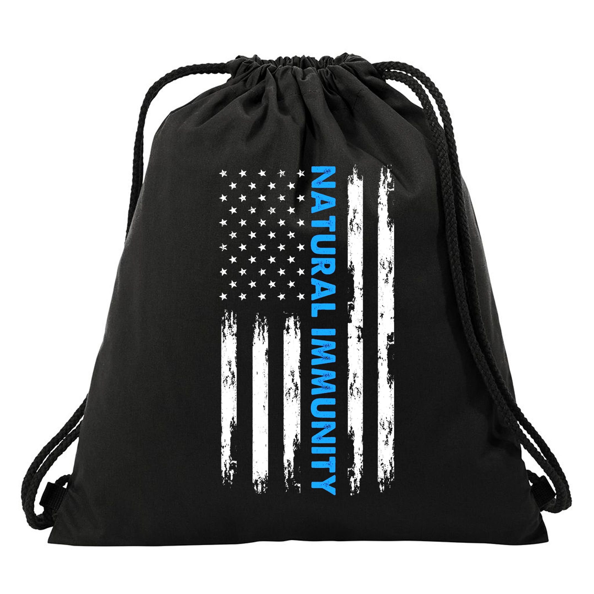 Natural Immunity Funny Anti Vaccine Medical Freedom No Vax Drawstring Bag
