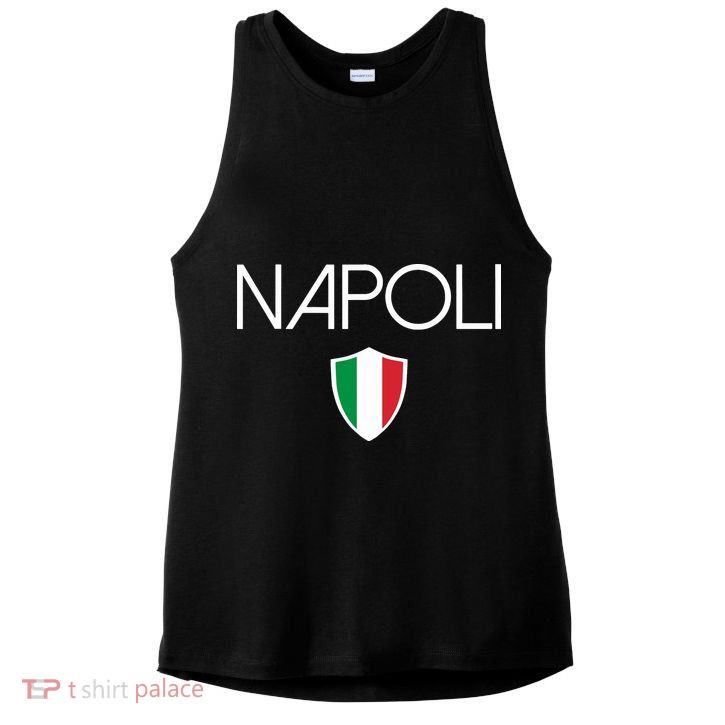 Napoli Italian Flag Naples Italy Soccer Souvenir Ladies PosiCharge Tri-Blend Wicking Tank