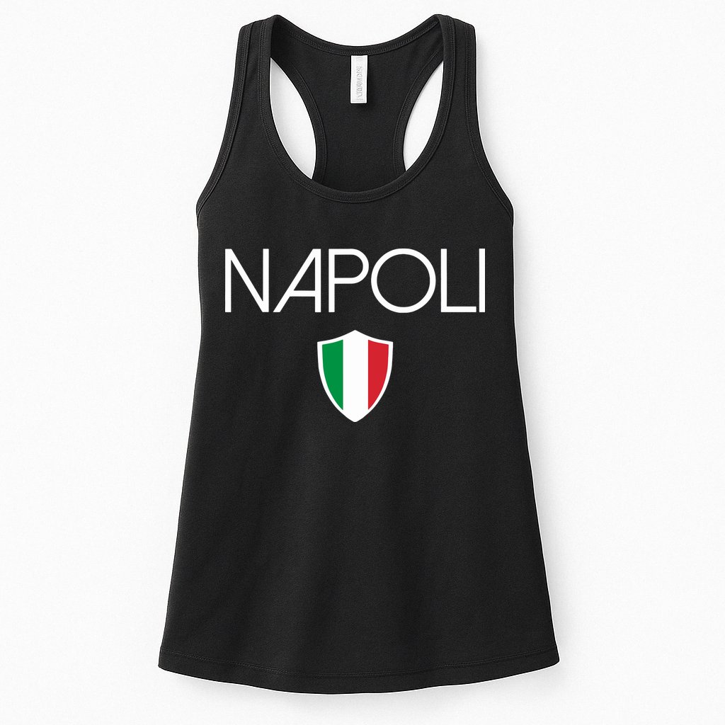 Napoli Italian Flag Naples Italy Soccer Souvenir Womens Tank Top