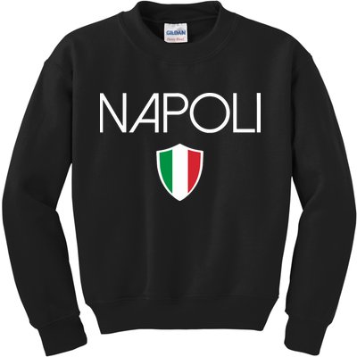 Napoli Italian Flag Naples Italy Soccer Souvenir Kids Sweatshirt