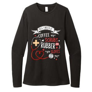 Nursing Ideas For Nurses And Coffee Scrubs And Rubber Gloves Meaningful Gift Womens CVC Long Sleeve Shirt