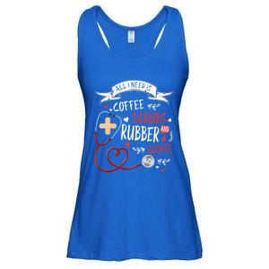 Nursing Ideas For Nurses And Coffee Scrubs And Rubber Gloves Meaningful Gift Ladies Essential Flowy Tank