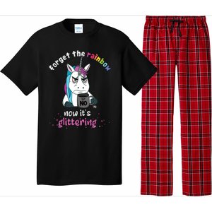 Now Its Glittering Funny Fierce Unicorn With Mug Gift Pajama Set