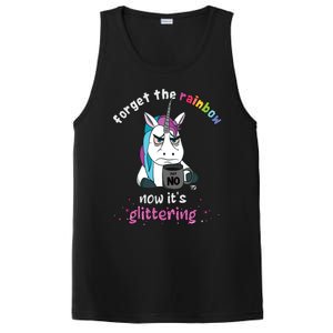 Now Its Glittering Funny Fierce Unicorn With Mug Gift PosiCharge Competitor Tank