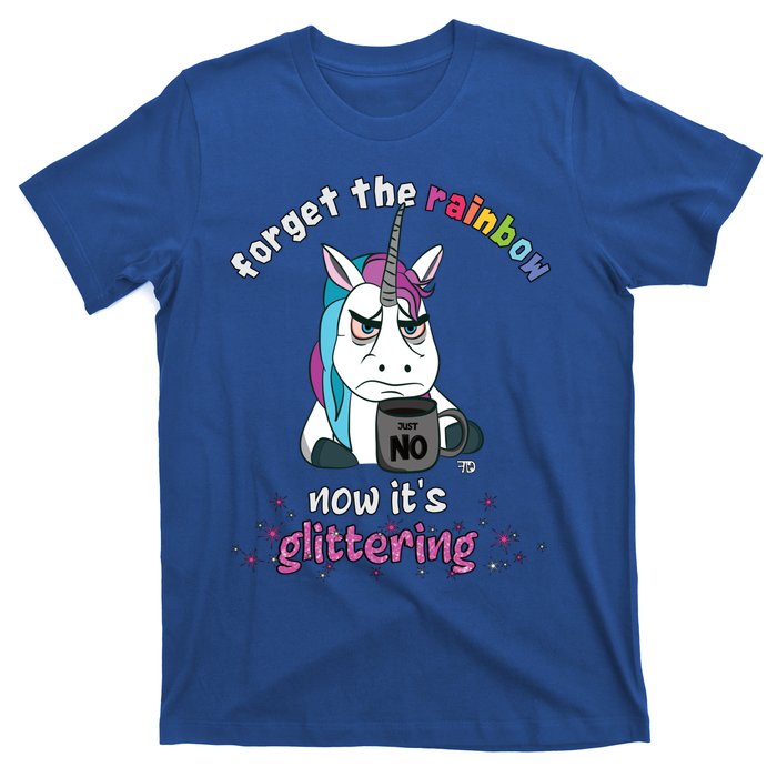 Now Its Glittering Funny Fierce Unicorn With Mug Gift T-Shirt