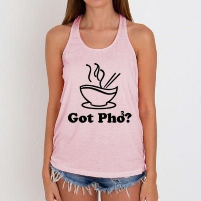 New I Got Pho Asian Nudles Cool Design Women's Knotted Racerback Tank