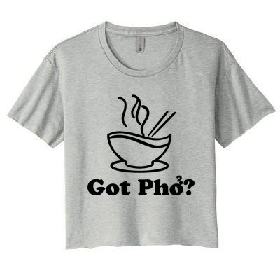 New I Got Pho Asian Nudles Cool Design Women's Crop Top Tee