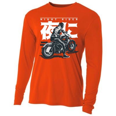 Night Rider Japanese Biker Cooling Performance Long Sleeve Crew