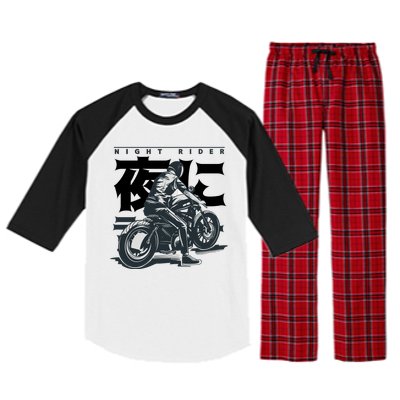 Night Rider Japanese Biker Raglan Sleeve Pajama Set