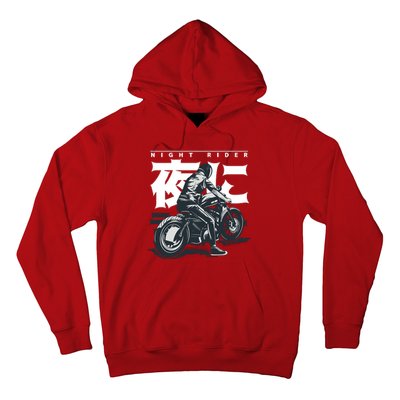 Night Rider Japanese Biker Hoodie