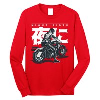 Night Rider Japanese Biker Long Sleeve Shirt