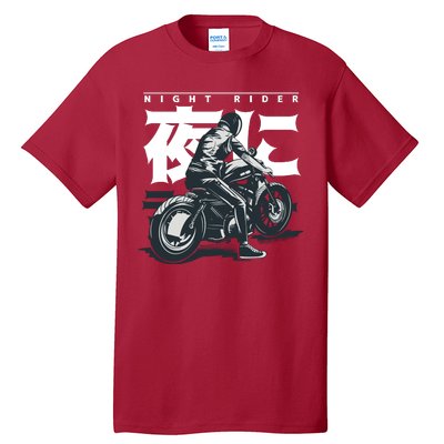 Night Rider Japanese Biker Tall T-Shirt