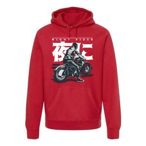 Night Rider Japanese Biker Premium Hoodie