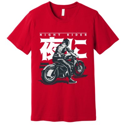 Night Rider Japanese Biker Premium T-Shirt