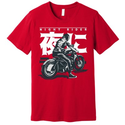 Night Rider Japanese Biker Premium T-Shirt