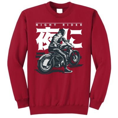 Night Rider Japanese Biker Tall Sweatshirt