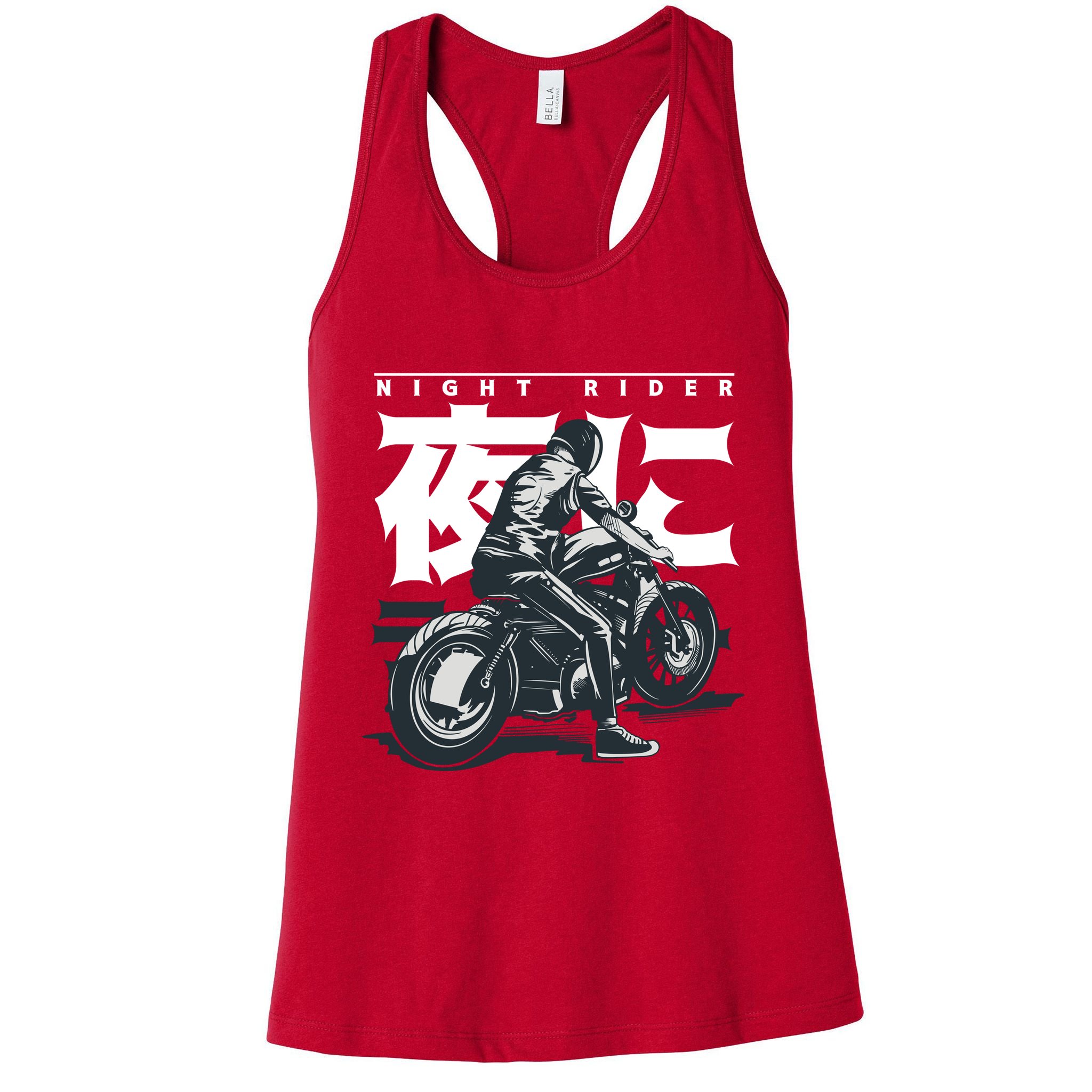 Night Rider Japanese Biker Womens Tank Top