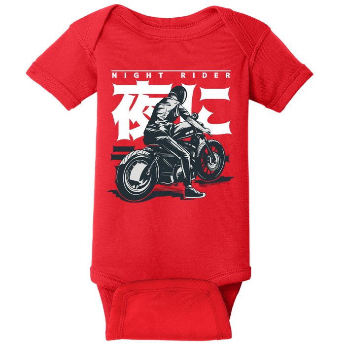 Night Rider Japanese Biker Baby Bodysuit