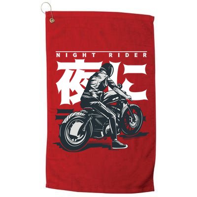 Night Rider Japanese Biker Golf Towel