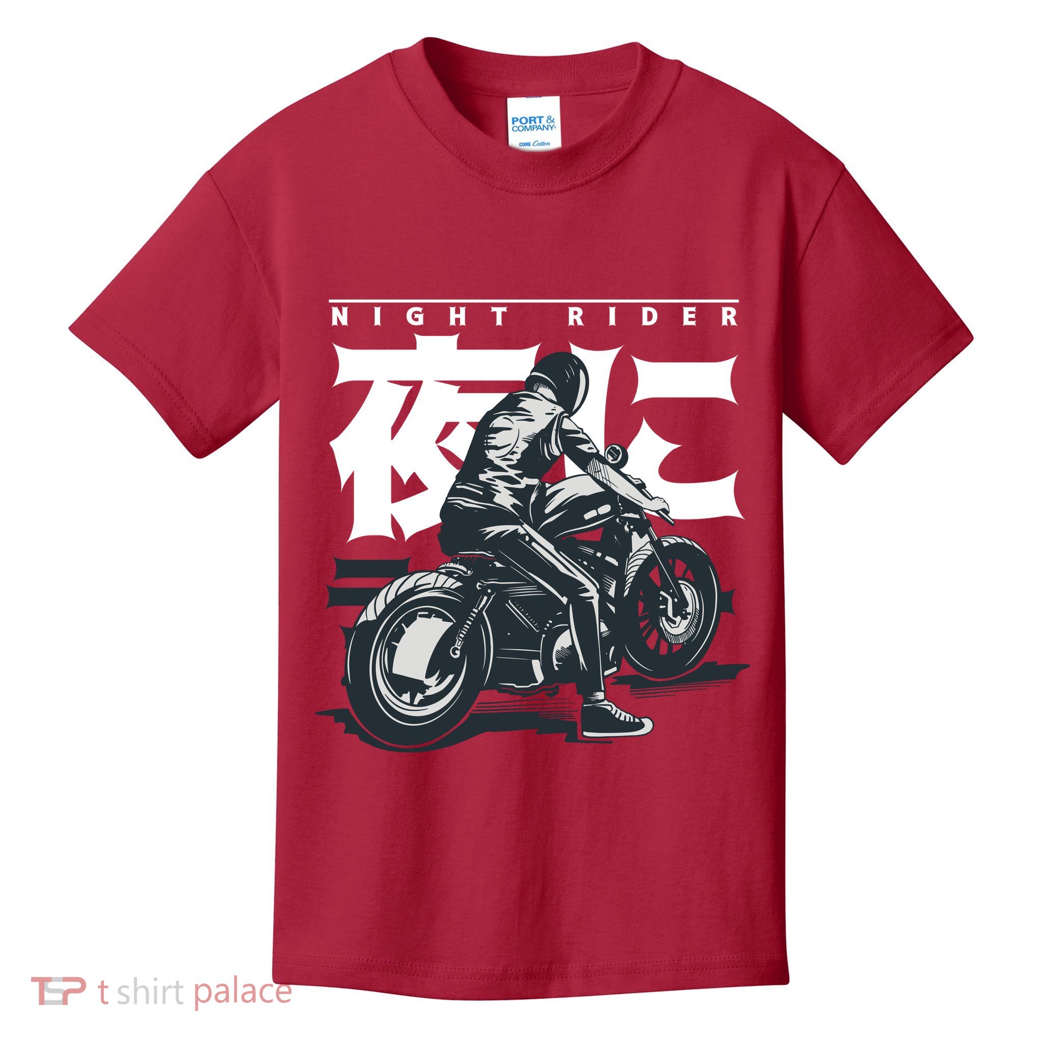 Night Rider Japanese Biker Kids T-Shirt