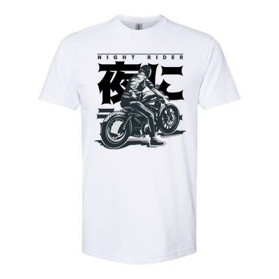 Night Rider Japanese Biker Softstyle CVC T-Shirt