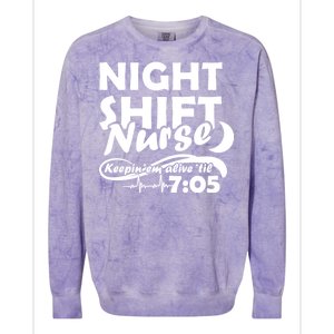 Night Shift Nurse Colorblast Crewneck Sweatshirt