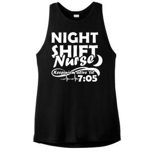 Night Shift Nurse Ladies PosiCharge Tri-Blend Wicking Tank