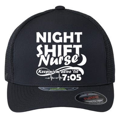 Night Shift Nurse Flexfit Unipanel Trucker Cap