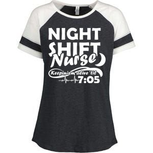 Night Shift Nurse Enza Ladies Jersey Colorblock Tee