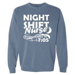 Night Shift Nurse Garment-Dyed Sweatshirt