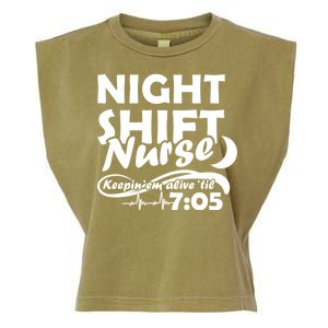 Night Shift Nurse Garment-Dyed Women's Muscle Tee