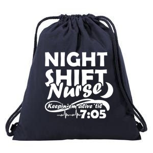 Night Shift Nurse Drawstring Bag