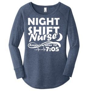 Night Shift Nurse Women's Perfect Tri Tunic Long Sleeve Shirt