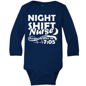 Night Shift Nurse Baby Long Sleeve Bodysuit