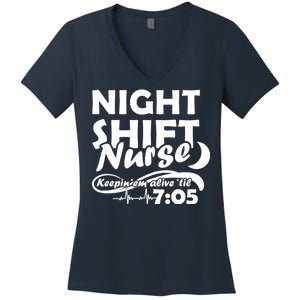 Night Shift Nurse Women's V-Neck T-Shirt