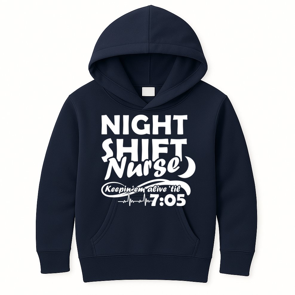Night Shift Nurse Kids Hoodie