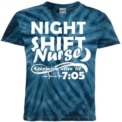 Night Shift Nurse Kids Tie-Dye T-Shirt