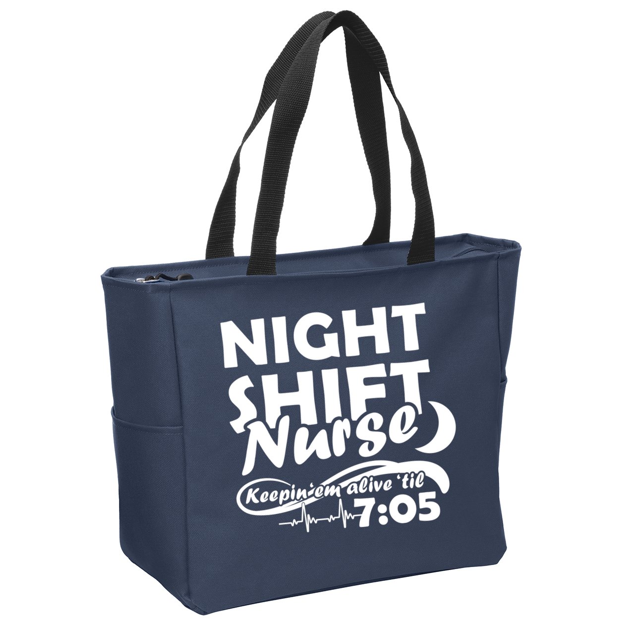Night Shift Nurse Zip Tote Bag