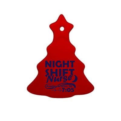 Night Shift Nurse Ceramic Tree Ornament