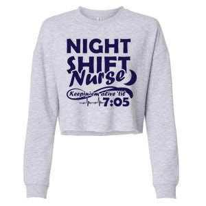 Night Shift Nurse Cropped Pullover Crew