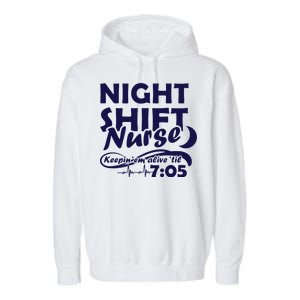 Night Shift Nurse Garment-Dyed Fleece Hoodie