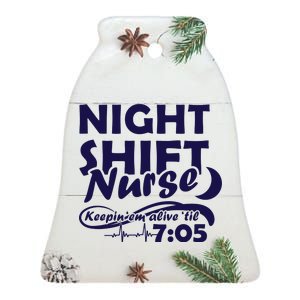 Night Shift Nurse Ceramic Bell Ornament