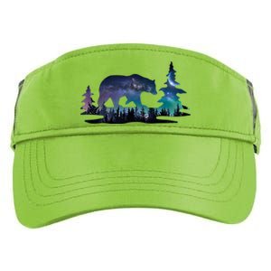 Night Sky Wilderness Bear Adult Drive Performance Visor