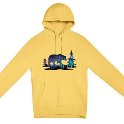 Night Sky Wilderness Bear Premium Pullover Hoodie